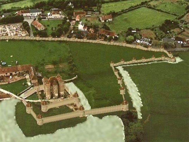 Reconstitution de la forteresse telle qu’elle était au XIVe