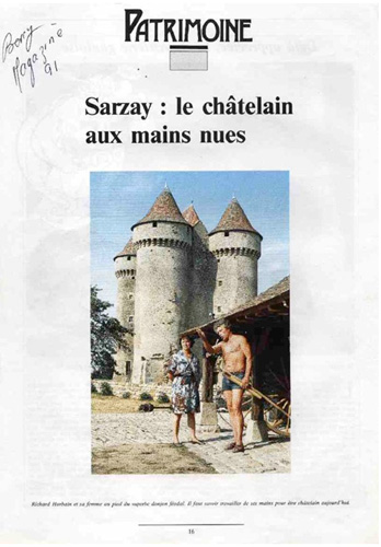 Berry Magazine : Sarzay, le châtelain aux mains nues